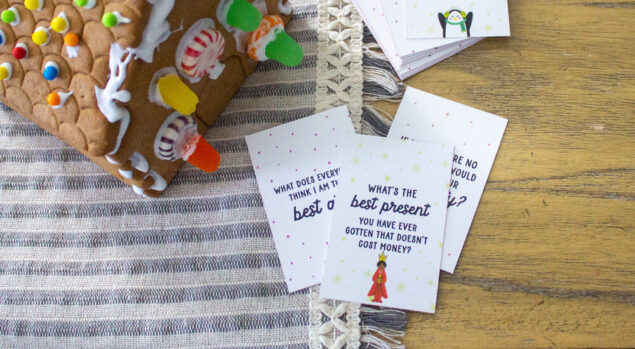 Sample cards from family bonding downloadable game