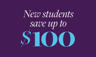New students save up to $100